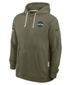 Seattle Seahawks Olive 2025 Salute to Service Hoodie