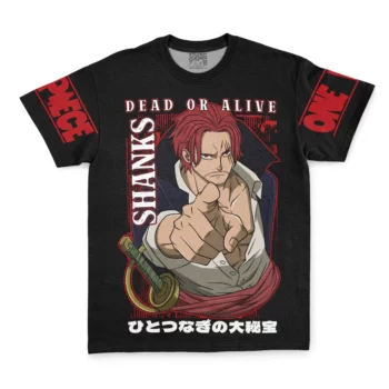 Shanks Dead Or Alive One Piece Streetwear T-Shirt