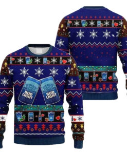 Snowflakes Bud Light Christmas Ugly Sweater