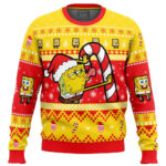 SpongeBob Licking SpongeBob Squarepants Ugly Christmas Sweater 1 SpongeBob Licking SpongeBob Squarepants Ugly Christmas Sweater
