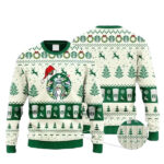 Starbucks Coffee Reindeer Snowy Night Ugly Sweater 1 Starbucks Coffee Reindeer Snowy Night Ugly Sweater