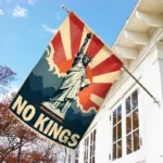Statue of Liberty-No Kings in America House Flag