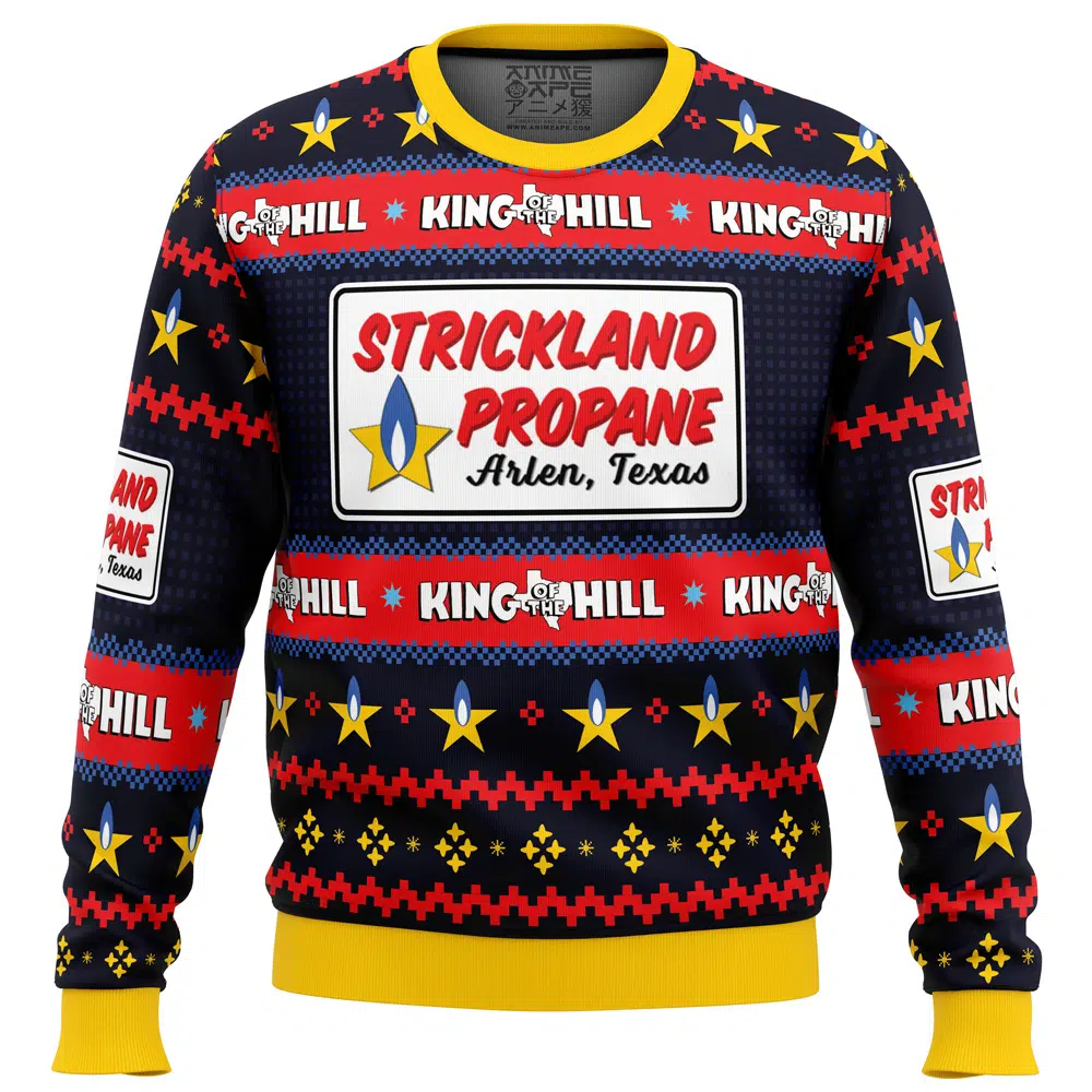Strickland Propane Arlen Texas King of The Hill Ugly Christmas Sweater Strickland Propane Arlen Texas King of The Hill Ugly Christmas Sweater