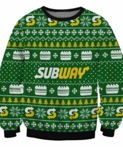 Subway Christmas Ugly Sweater