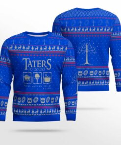 Taters Potatoes Ugly Sweater- Taters Potatoes Sweater- Christmas Sweater- Lord Of The Rings Blue