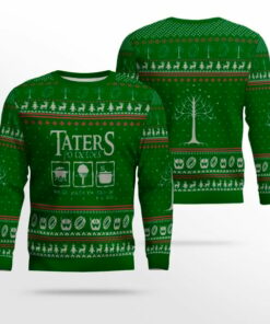 Taters Potatoes Ugly Sweater- Taters Potatoes Sweater- Christmas Sweater- Lord Of The Rings Green