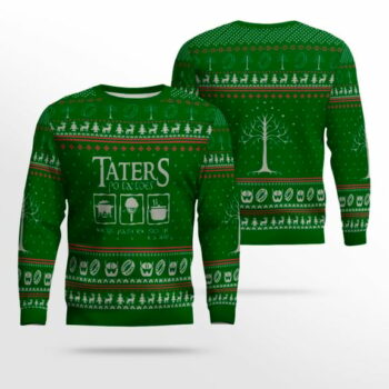 Taters Potatoes Ugly Sweater- Taters Potatoes Sweater- Christmas Sweater- Lord Of The Rings Green