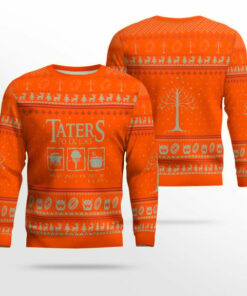 Taters Potatoes Ugly Sweater- Taters Potatoes Sweater- Christmas Sweater- Lord Of The Rings Orange