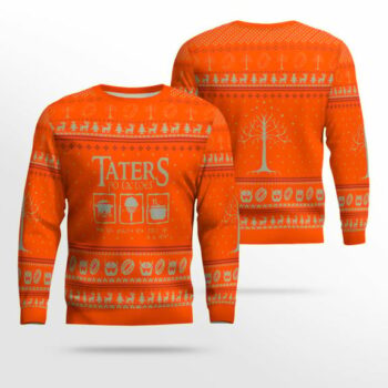 Taters Potatoes Ugly Sweater- Taters Potatoes Sweater- Christmas Sweater- Lord Of The Rings Orange