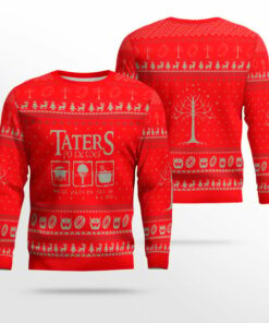 Taters Potatoes Ugly Sweater- Taters Potatoes Sweater- Christmas Sweater- Lord Of The Rings Red