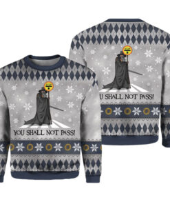 The Lord Of The Rings You Shall Not Pass Ugly Christmas Sweater