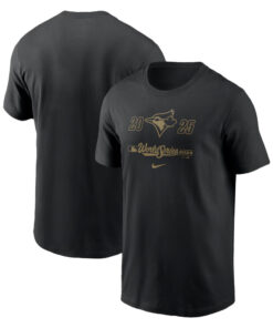 Toronto Blue Jays Black 2025 World Series World Wide T-Shirt
