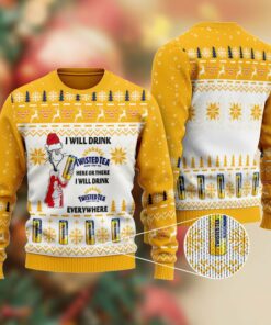 Twisted Tea Cat Hat Will Drink Everywhere Ugly Sweater