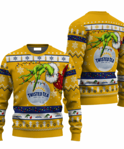 Twisted Tea Grinch Hand Stock Ugly Sweater