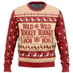 Wild Turkey Bourbon Ugly Christmas Sweater Fun Holiday Gift for Whiskey