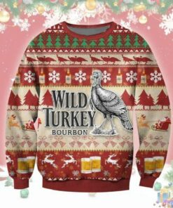 Wild Turkey Christmas Ugly Sweater
