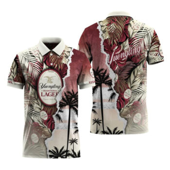 Yuengling Tropical Torn Paper Polo Shirt