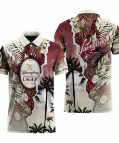 Yuengling Tropical Torn Paper Polo Shirt