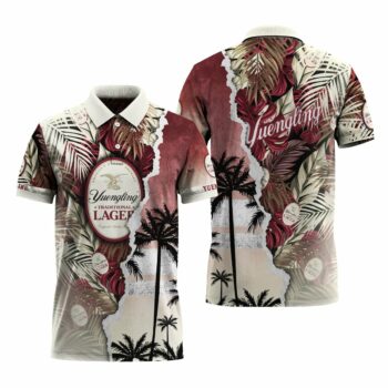 Yuengling Tropical Torn Paper Polo Shirt