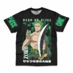 Zoro-Dead-Or-Alive-One-Piece_Streetwear-T-Shirt-FRONT.webp