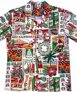 2025 Christmas Traditions White Hawaiian Shirt