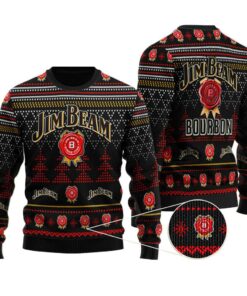 Black Jim Beam Christmas Ugly Sweater