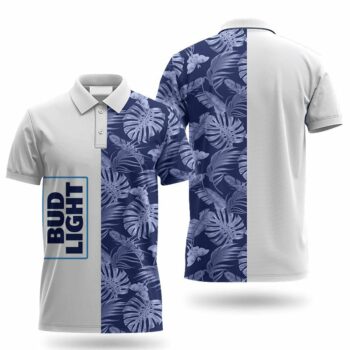 Bud Light Swiss Cheese Leaf Polo Shirt