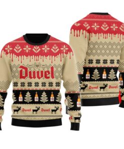 Chevron Pattern Duvel Beer Christmas Ugly Sweater