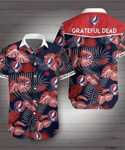 Grateful Dead Tropical Leaves Hawaiian Shirt