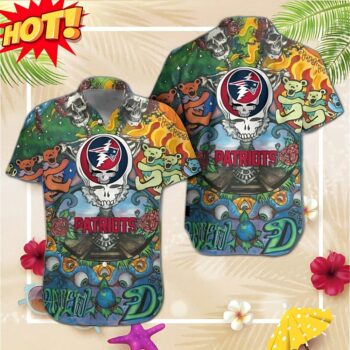 New England Patriots Grateful Dead Hawaiian Shirt