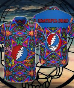 Grateful Dead Kaleidoscope Lightning Hawaiian Shirt