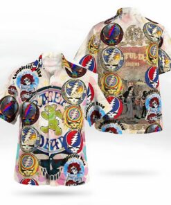 Grateful Dead Vintage Collage Hawaiian Shirt