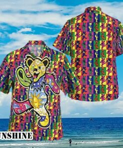 Grateful Dead Hippie Bears Aloha Shirt For Fans