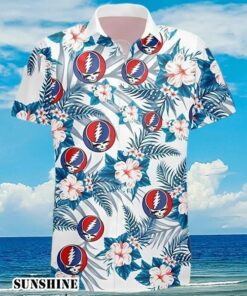 Grateful Dead Rock Band Floral Hawaiian Shirt