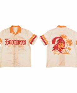 Tampa Bay Buccaneers Cream Cabana Aloha Hawaiian Shirt