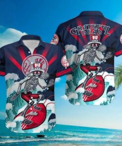 New York Yankees Grateful Dead Hawaiian Shirt