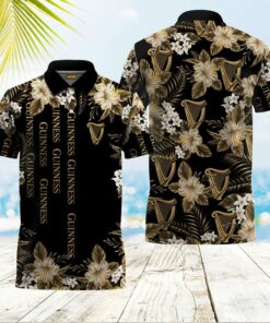 Guinness Yellow Hibiscus Polo Shirt