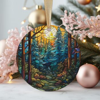Wilderness Forest Christmas Ornament, Nature Gift, Christmas Decoration, Holiday Gift Idea, Heirloom Keepsake, Hiking Outdoors Decorations
