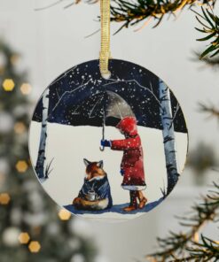 Fox and winter- christmas tree decorations