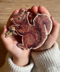 Woodland Animal Christmas Ornament-squirrel