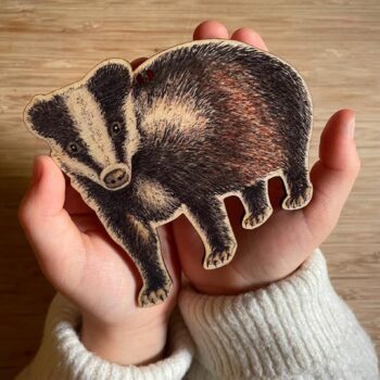 Woodland animal Christmas decoration-badger