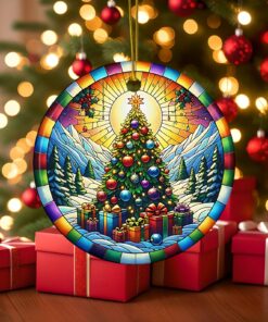 Christmas Tree Mountains Christmas Ornament