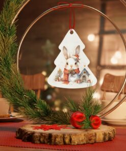 Cute Christmas Metal Ornament-Rabbit