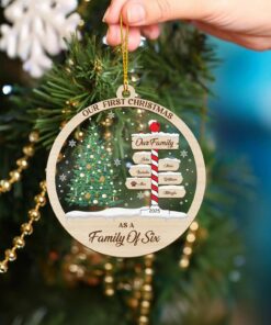 Custom Family Christmas Tree Ornament 2025, Family Of Three, Family Of Four, New Family Ornament 2025, Christmas Gift, Holiday Ornament