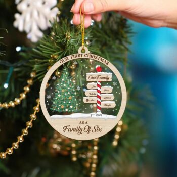 Custom Family Christmas Tree Ornament 2025, Family Of Three, Family Of Four, New Family Ornament 2025, Christmas Gift, Holiday Ornament
