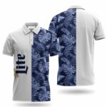 Miller Lite Swiss Cheese Leaf Polo Shirt