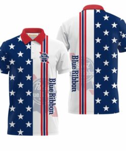 Pabst Blue Ribbon Fourth Of July Polo Shirt
