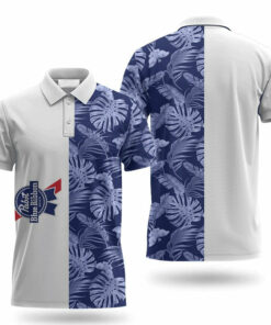 Pabst Blue Ribbon Swiss Cheese Leaf Polo Shirt