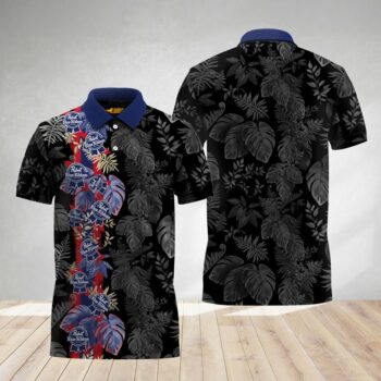 Pabst Blue Ribbon Tropical Alocasia Polo Shirt
