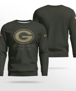 Green Bay Packers Forest Green 2025 Salute to Service Shirt